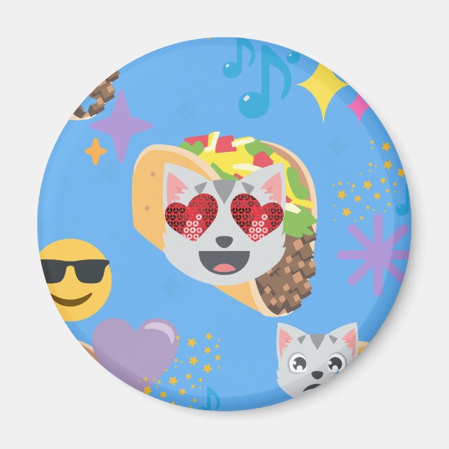 Imã taco cat emoji (Frente)