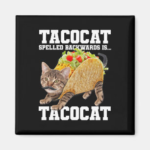 Imã Taco Cat Ortografado Para Trás É Tacocat Memória B