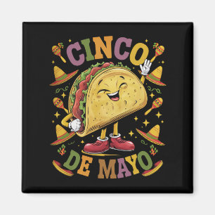 Imã Taco Dançante Divertido Festa Cinco De Mayo