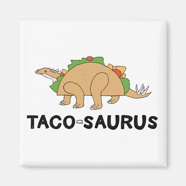 Imã Taco Dinossauro Tacossauro Tacossauro Rex Desenhad (Frente)