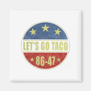 Imã Taco Funny Vamos Go Taco Retro Botão
