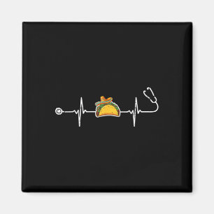 Imã Taco Sombrero Heartbeat Estetoscópio Cinco De Mayo