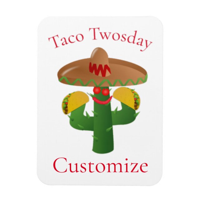 Ímã Taco Terça-Feira Saguaro Cactus Thunder_Cove (Vertical)