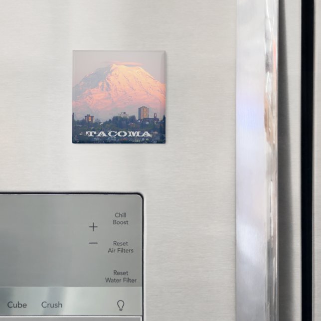 Imã Tacoma, Washington e Monte Rainier Photo (In Situ (Fridge))