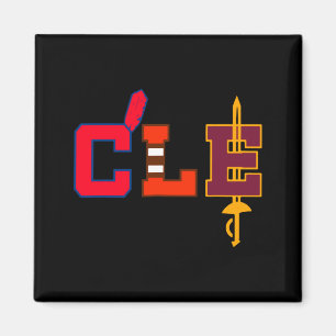 Imã Tacos de beisebol de Cleveland Arte Gráfica Vintag