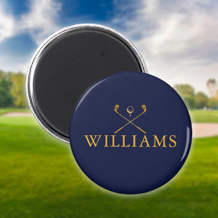 Imã Tacos de Golfe Personalizados Azul Marinho e Doura