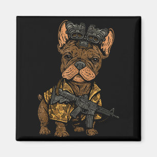Imã Tactical Frenchie Cachorro Engraçado Bulldog Com N
