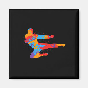 Imã Taekwondo Colorful Arts Men Crianças Meninas Kara