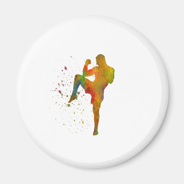 Imã Taekwondo-karate en acuarela (Frente)