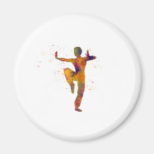 Imã Taekwondo-karate en acuarela
