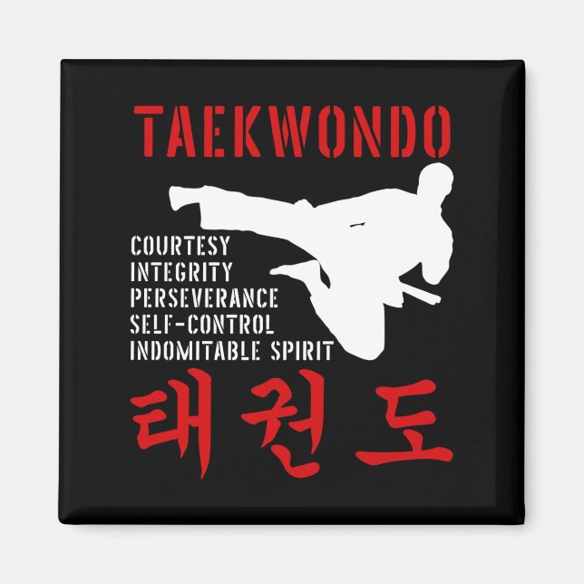 Imã Taekwondo Tenets Artes Marciais (Frente)