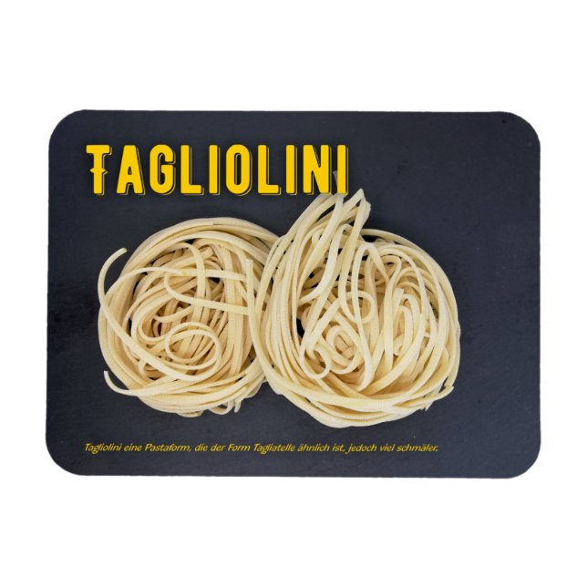 Ímã Tagliolini Italienisches Restaurante Rezept zutat (Horizontal)