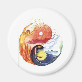 Imã Taijitu ilustra a polaridade