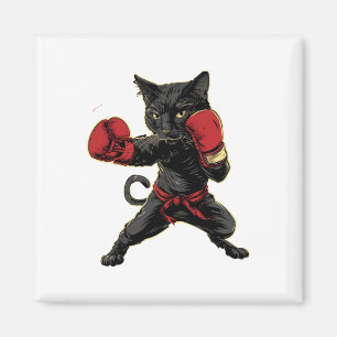 Imã Tailandês Boxando Gato Engraçado Meau Artes Marcia