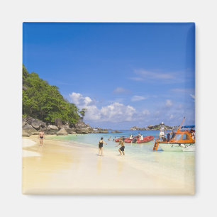 Imã Tailândia, Mar de Andaman. Passageiros em terra