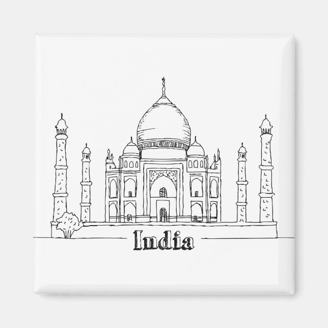 Imã Taj Mahal Férias Desenhando Férias Viajando (Frente)