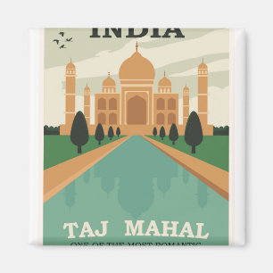 Imã Taj Mahal - Poster de viagens da Índia