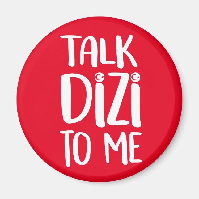 Imã Talk Dizi Bold Red Magnet (Frente)