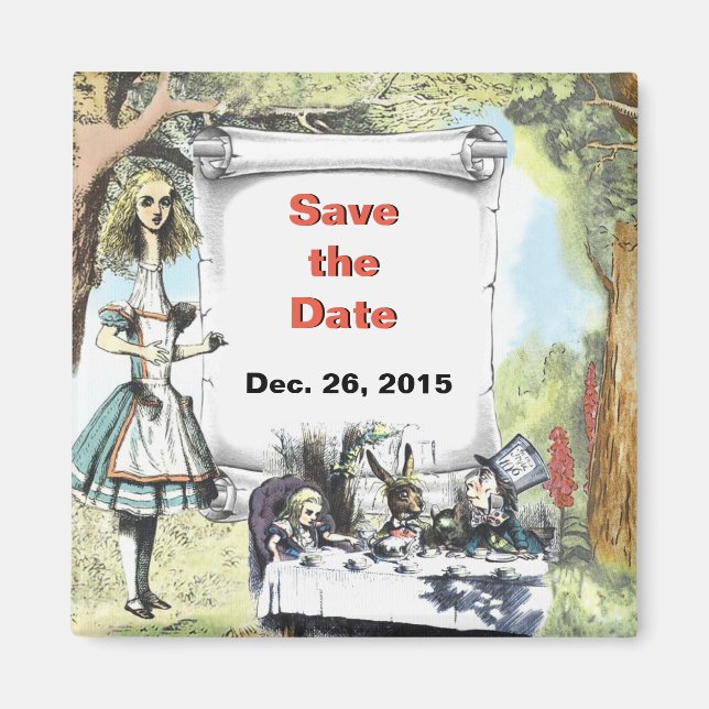 Imã Tall Alice 1 Save-the-Date (Frente)