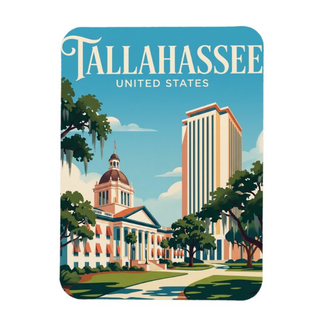 Ímã Tallahassee Flórida (Vertical)