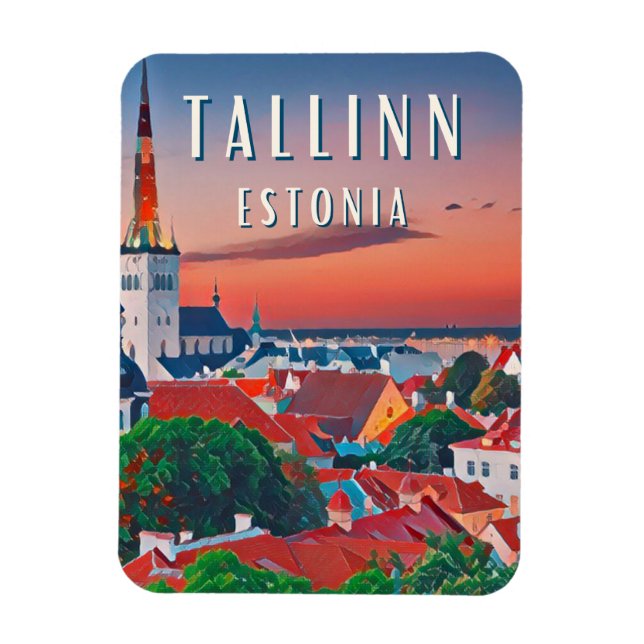Ímã Tallinn, ville médiévale de l'Estonie (Vertical)