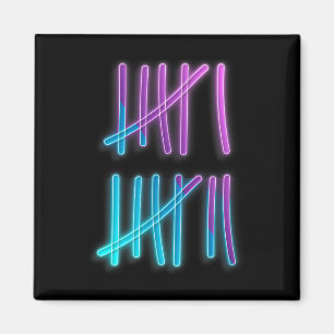 Imã Tally Marks 67 Meme Colorido Contando 6 7 Brainrot