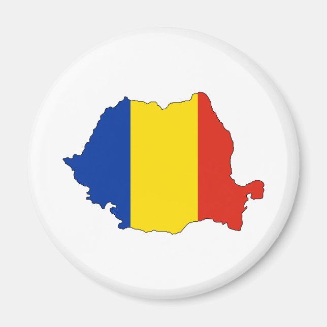 Imã Tamanho do cheio do Mapa de Sinalizador da Romênia (Frente)