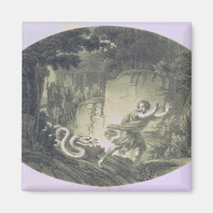 Imã Tamino levou a cabo por uma serpente gigante