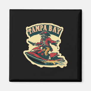 Imã Tampa Bay Pirata Jetski Boating Divertido Gasp