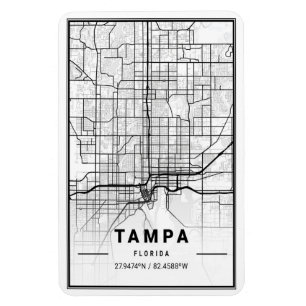 Ímã Tampa Florida EUA Viagem City Map Poster