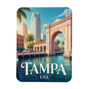 Ímã Tampa Florida Orla Skyline Viagem