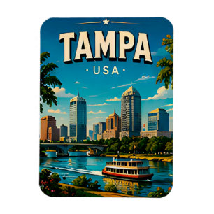 Ímã Tampa Riverwalk Orla Skyline
