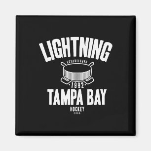 Imã Tampa Y Disco de Hockey Lightning Azul Oficialment