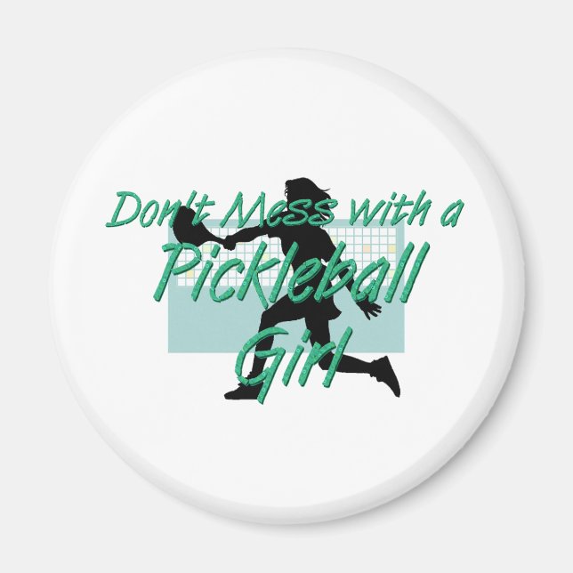 Imã Tampões DMW da Garota de Pickleball (Frente)