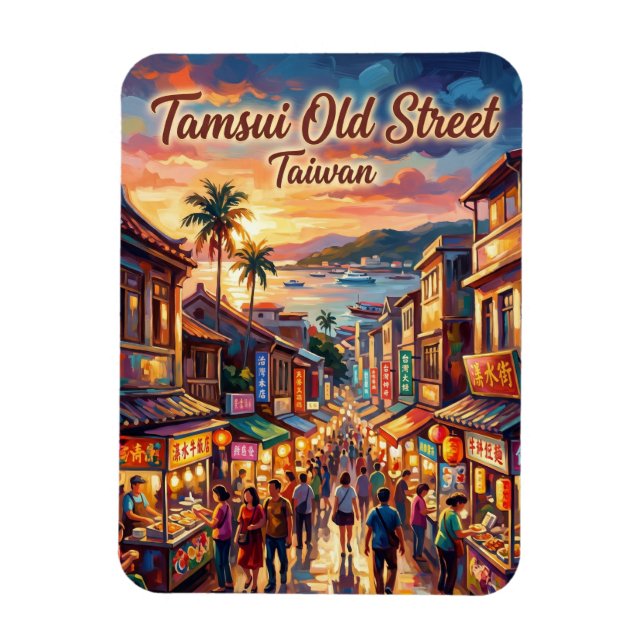 Ímã Tamsui Old Street Taiwan (Vertical)