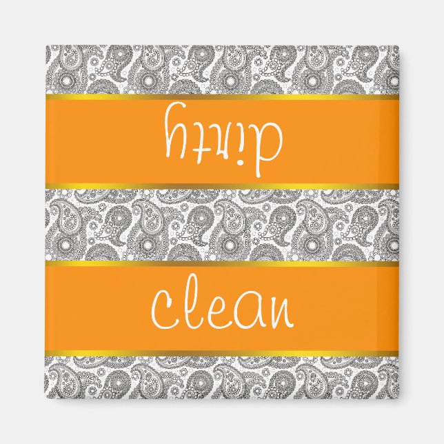 Imã Tangerine Black Paisley (Frente)