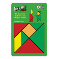 Tangram Christmas Elf Magnet - Elf com Vela