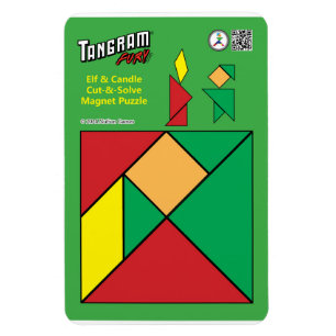 Ímã Tangram Christmas Elf Magnet - Elf com Vela