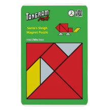 Tangram Magnet de Natal - Sleigh Papai noel