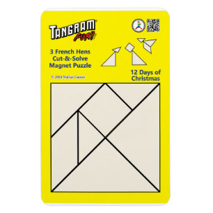 Ímã Tangram Magnet Quebra-cabeça - 3 Galinhas Francesa