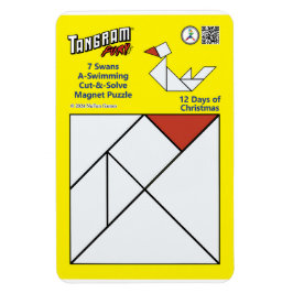 Ímã Tangram Magnet Quebra-cabeça - 7 Cisnes A-Natação