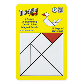 Ímã Tangram Magnet Quebra-cabeça - 7 Cisnes A-Natação