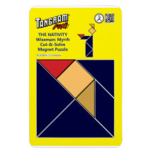 Tangram Natividade Magnet - Wiseman com Myrh