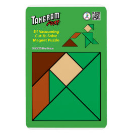 Ímã Tangram Quirky Elf Magnet - Vacuuming