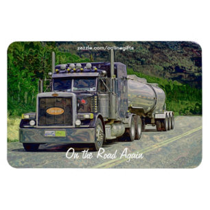 Ímã Tanker Truck Highway Drivers Art Magnet