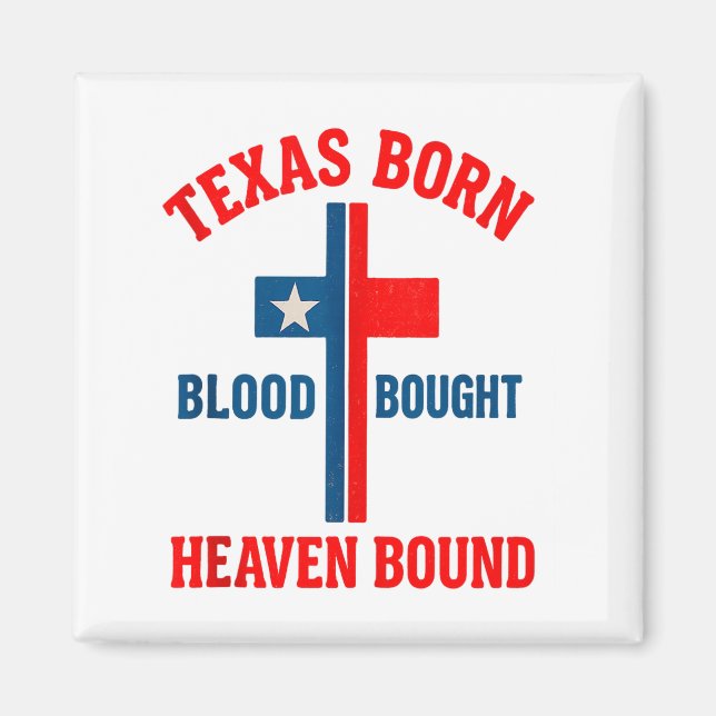 Imã Tanque Cruz Texas Nascido, Sangue Comprado, Céu De (Frente)
