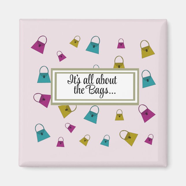 Imã Tantas Bolsas de Mão com Magneta (Frente)