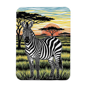 Ímã Tanzânia Serengeti National Park Zebra