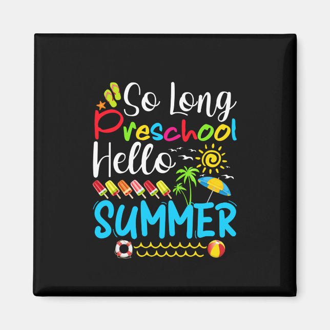Imã Tão Longo Verão Da Pré-Escola, Verão Passado. (Frente)