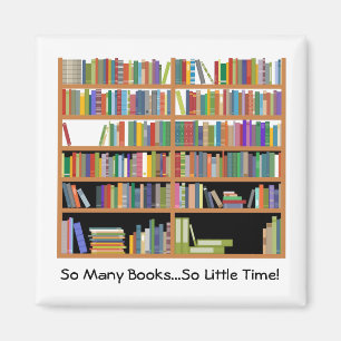 Imã Tão muitos livros (customizáveis)